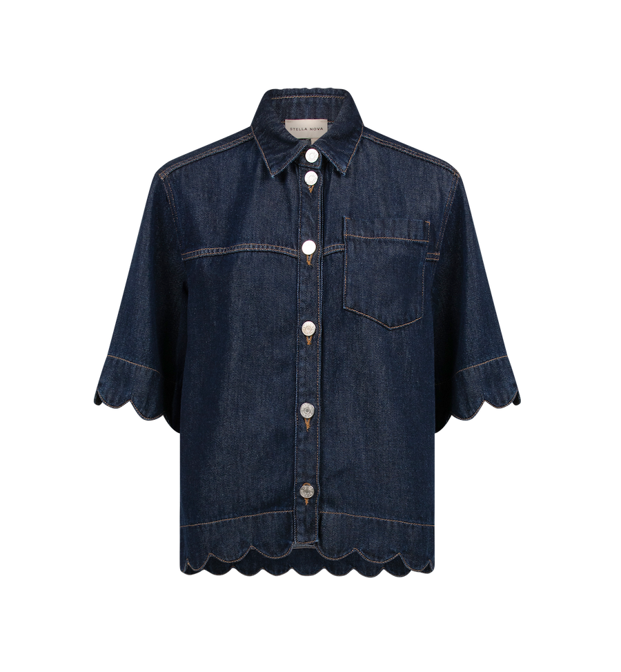 Stella Nova Mørk Denim Skjorte