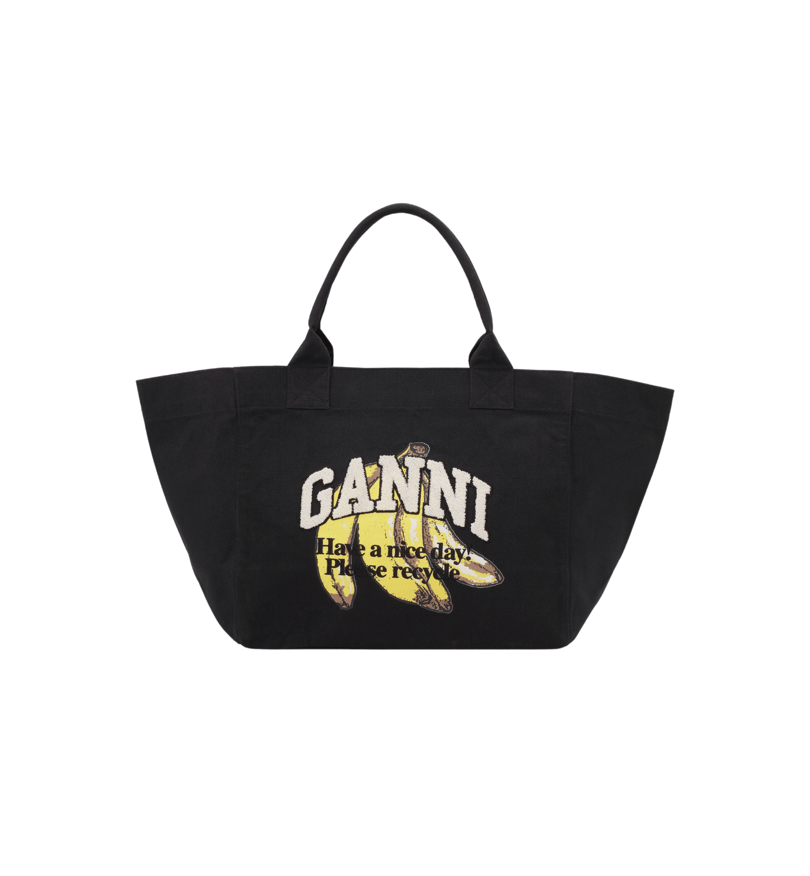 GANNI Banan-Mønster XXL Handleveske