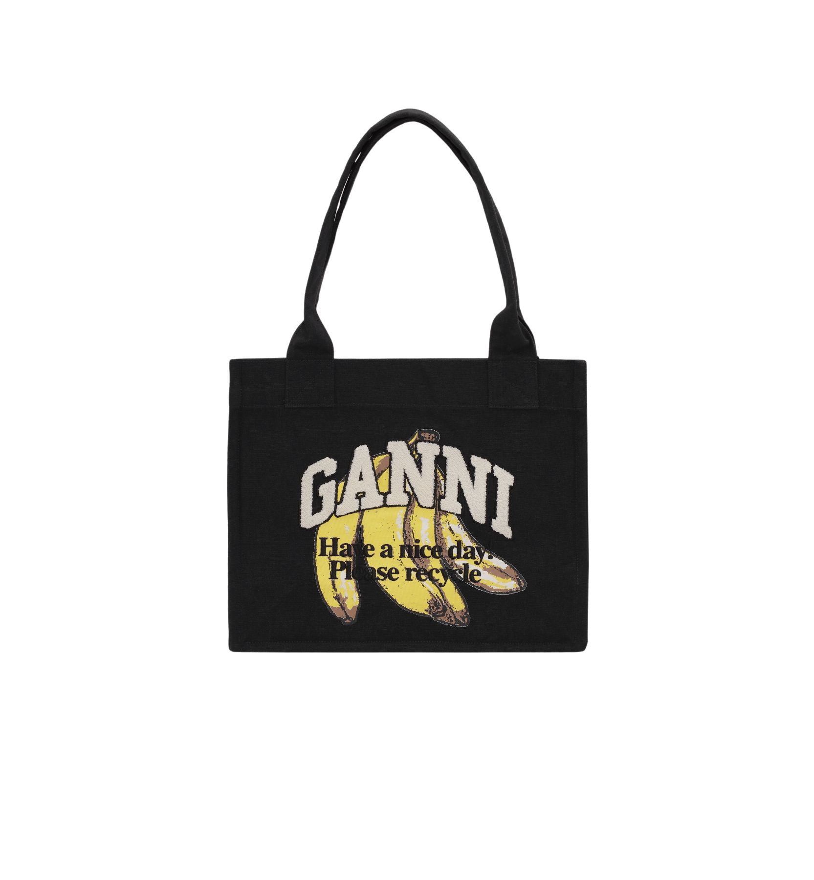 GANNI Bananprint Enkel Handleveske