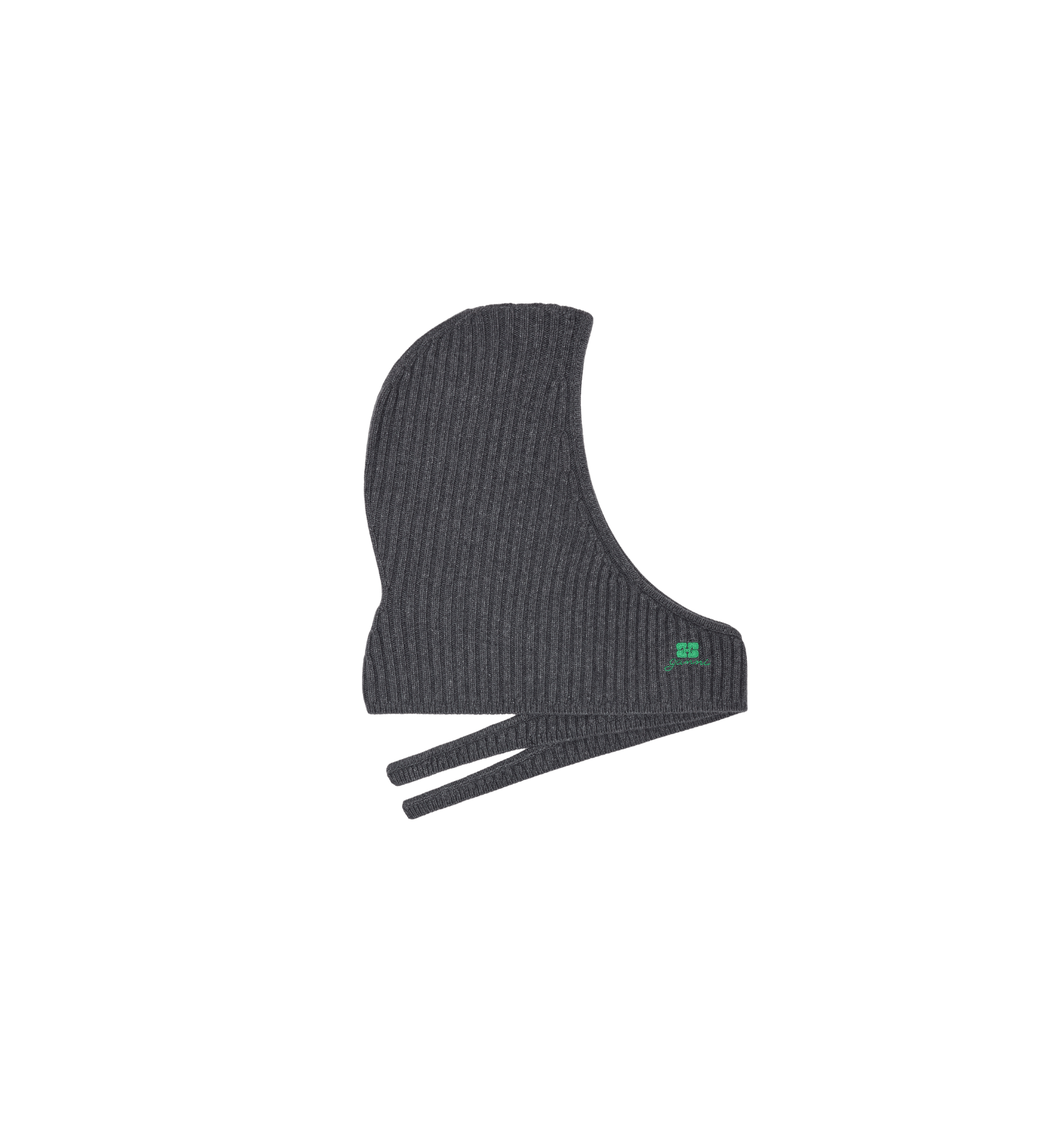GANNI Grå Core Future Wool Strikket Balaklava