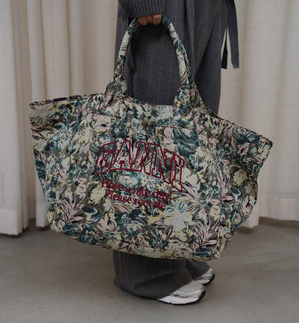 GANNI XXL Trykk Tapis Reversibel Shopper