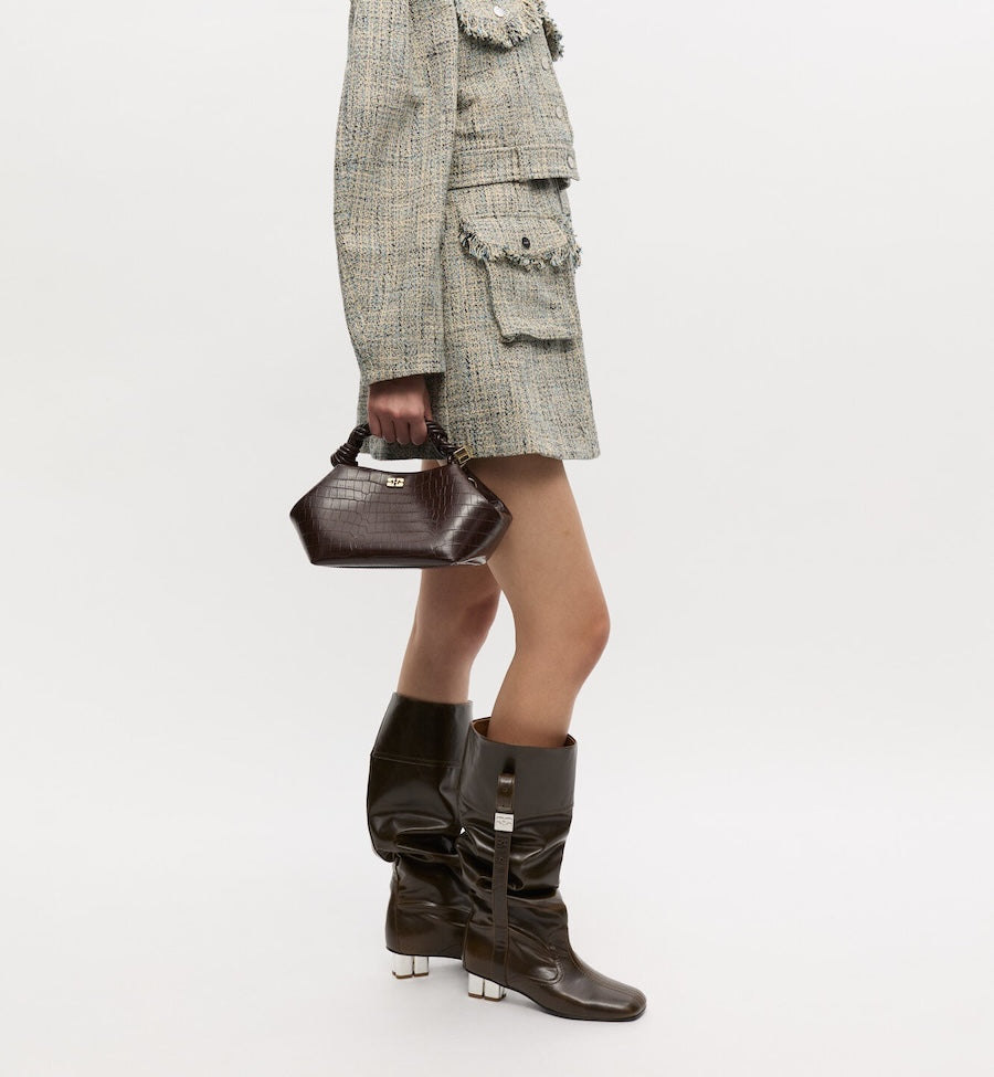 GANNI Croco Bou Bag