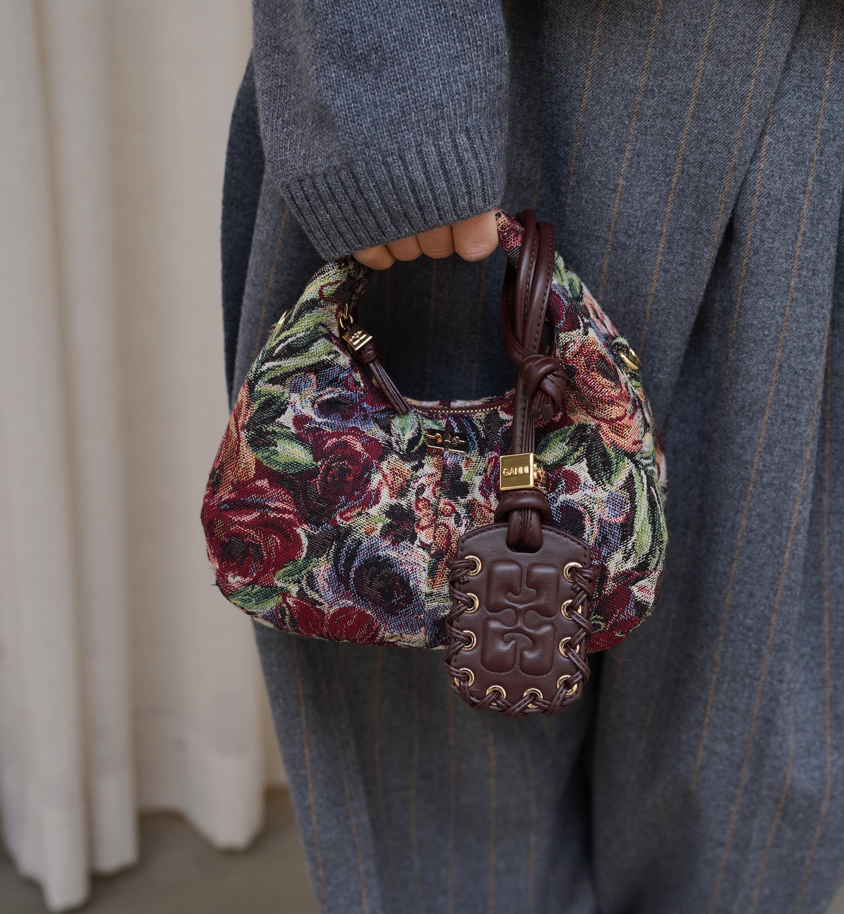 GANNI Hobo Mini Tapestry Veske