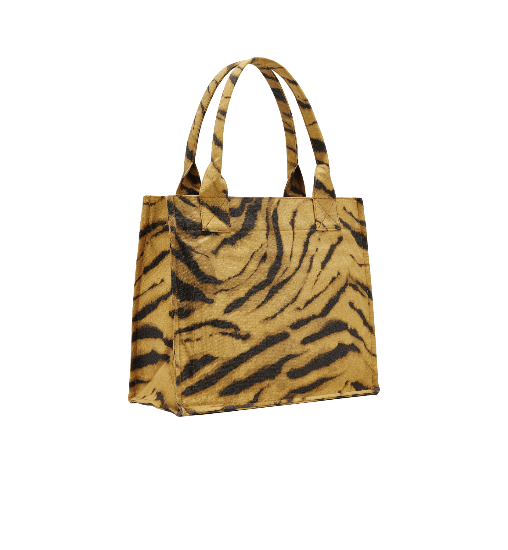 GANNI Stor Lomme Print Zebra Enkel Shopper