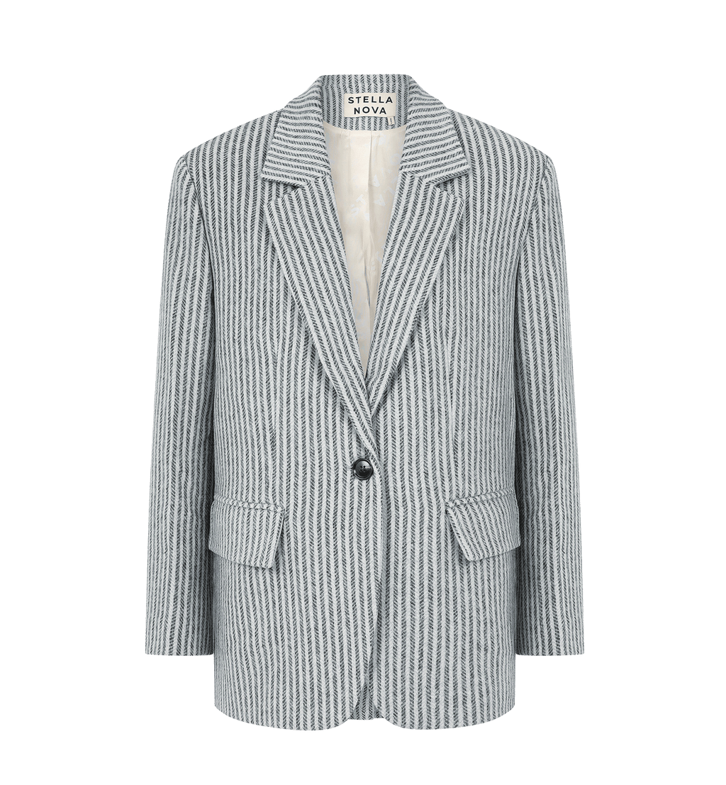 Stella Nova Vevd Ull Oversized Blazer