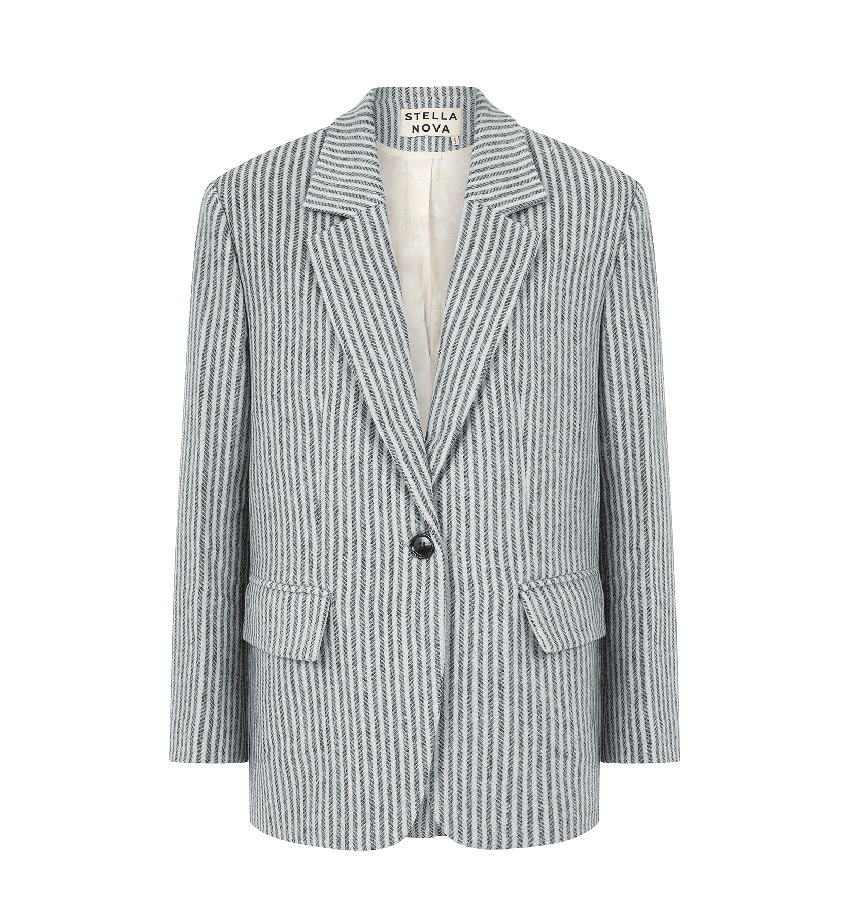 Stella Nova Vevd Ull Oversized Blazer