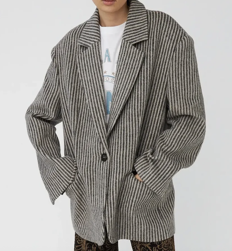 Stella Nova Vevd Ull Oversized Blazer