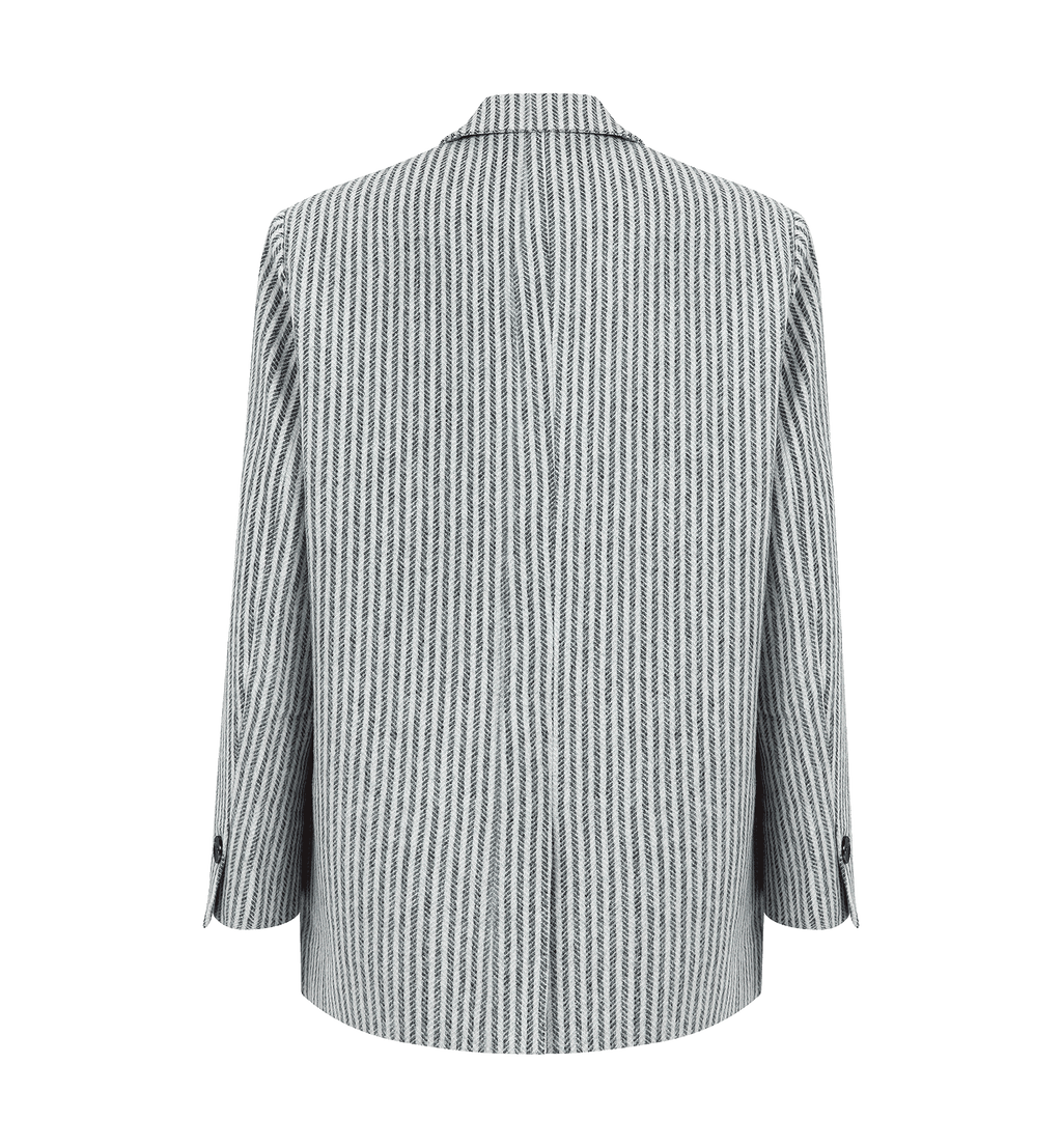 Stella Nova Vevd Ull Oversized Blazer