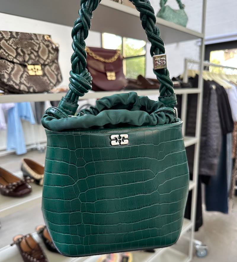 GANNI Croco Bou Buckleveske