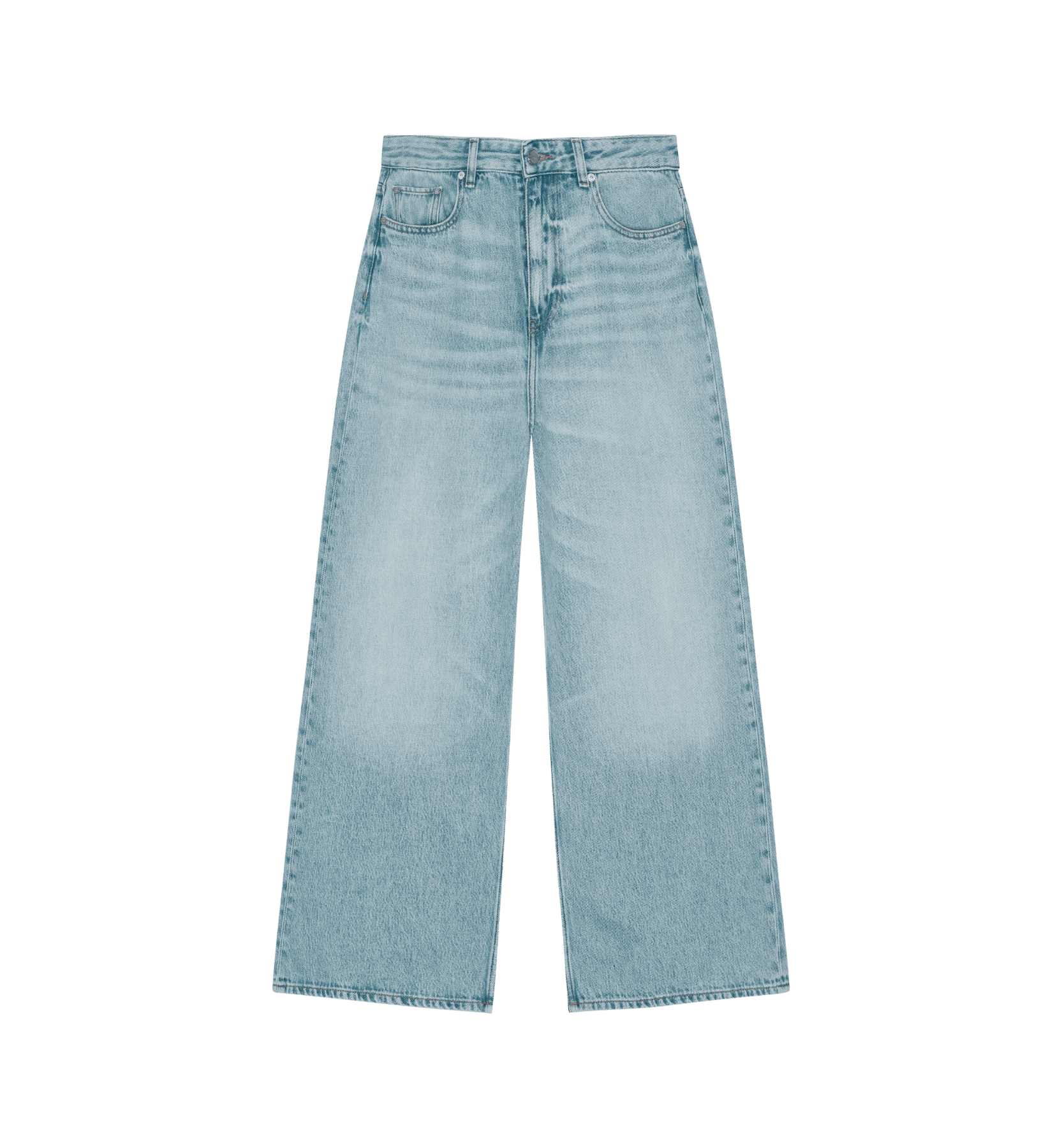 GANNI Rigid Denim Baggy Jeanser