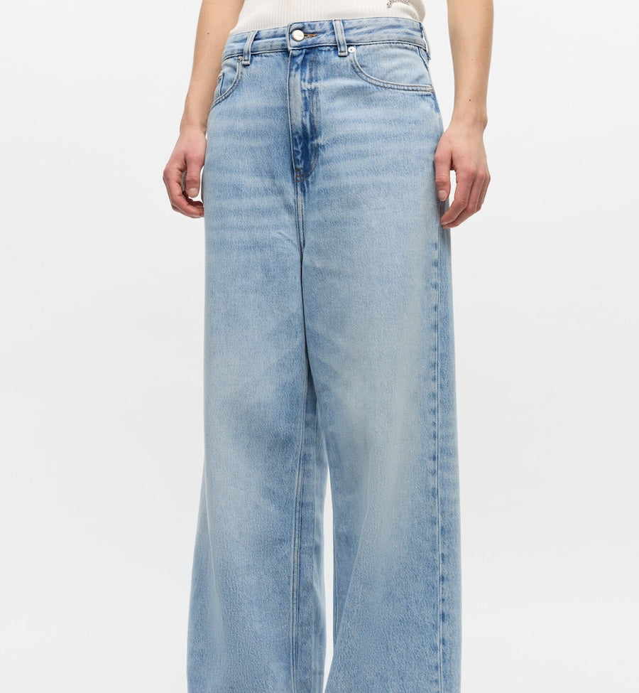 GANNI Rigid Denim Baggy Jeanser