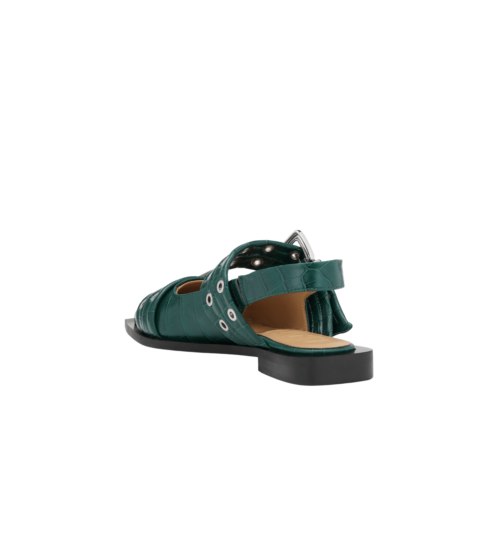 GANNI Feminine Croco Spenne Ballerina