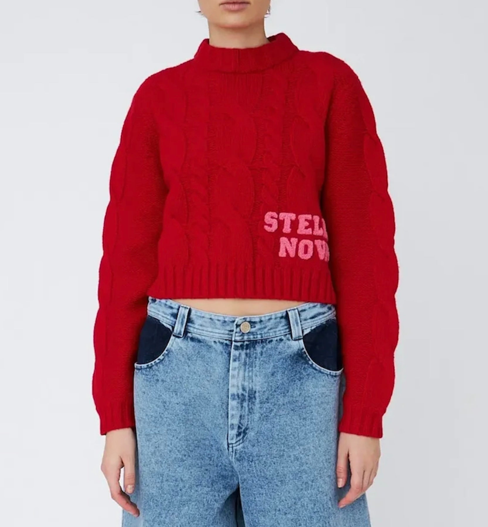 Stella Nova Tilbake til Skolen Korte Kabelstrikket Pullover