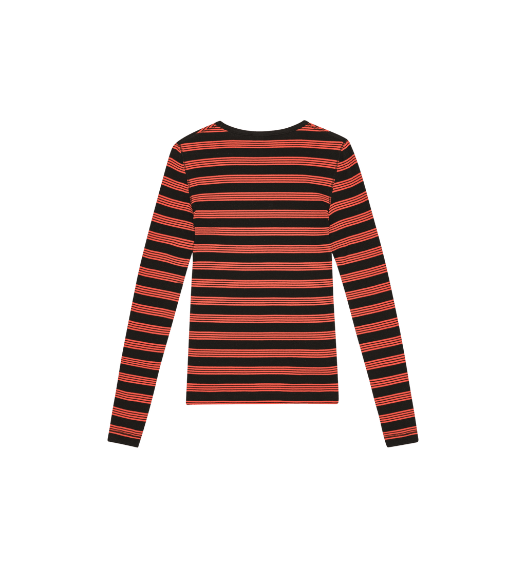 GANNI Stripes Lett ribbestrikket langermet