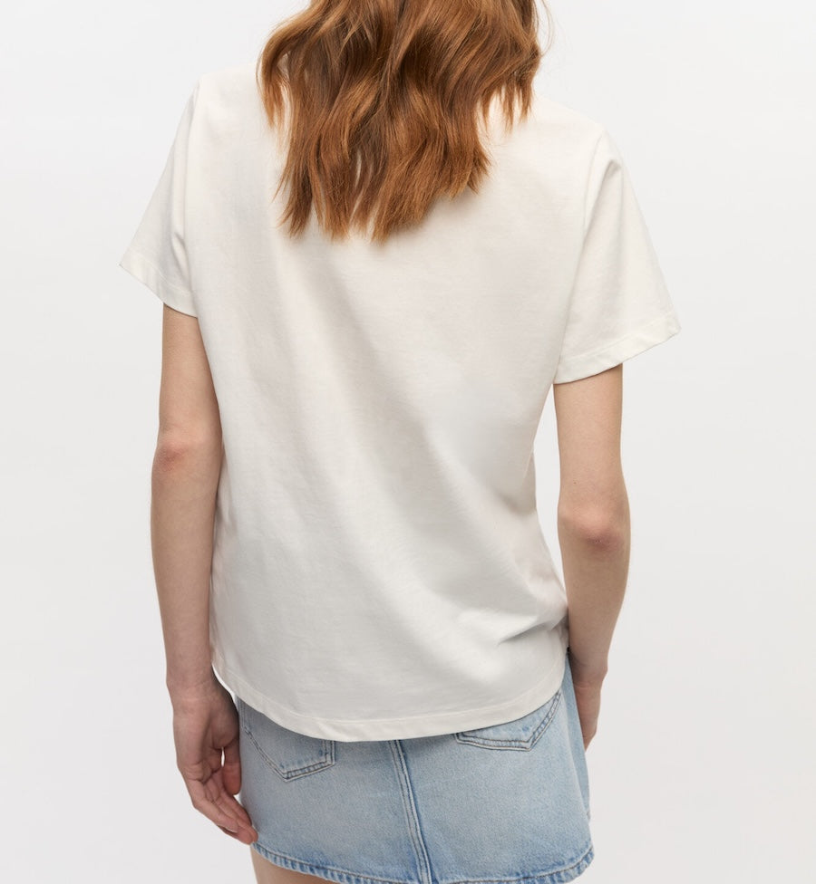 GANNI Basic Jersey Druer Sammenknyttet T-skjorte