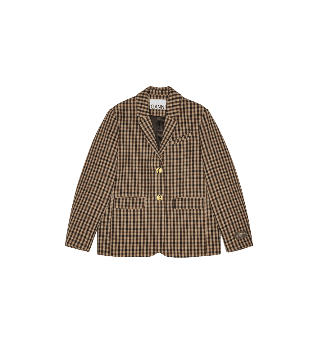 GANNI Ullblanding Over size Blazer