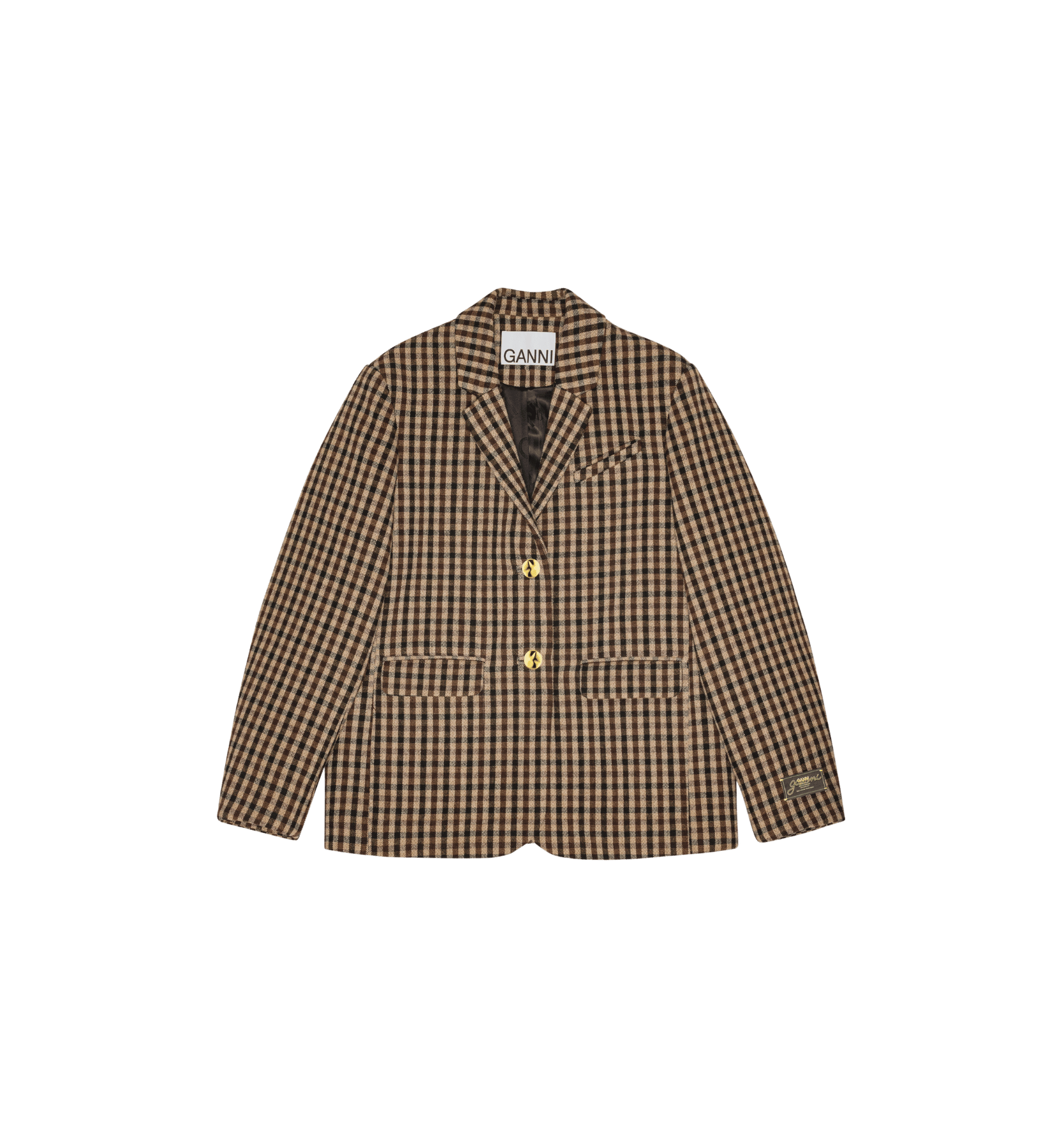 GANNI Ullblanding Over size Blazer