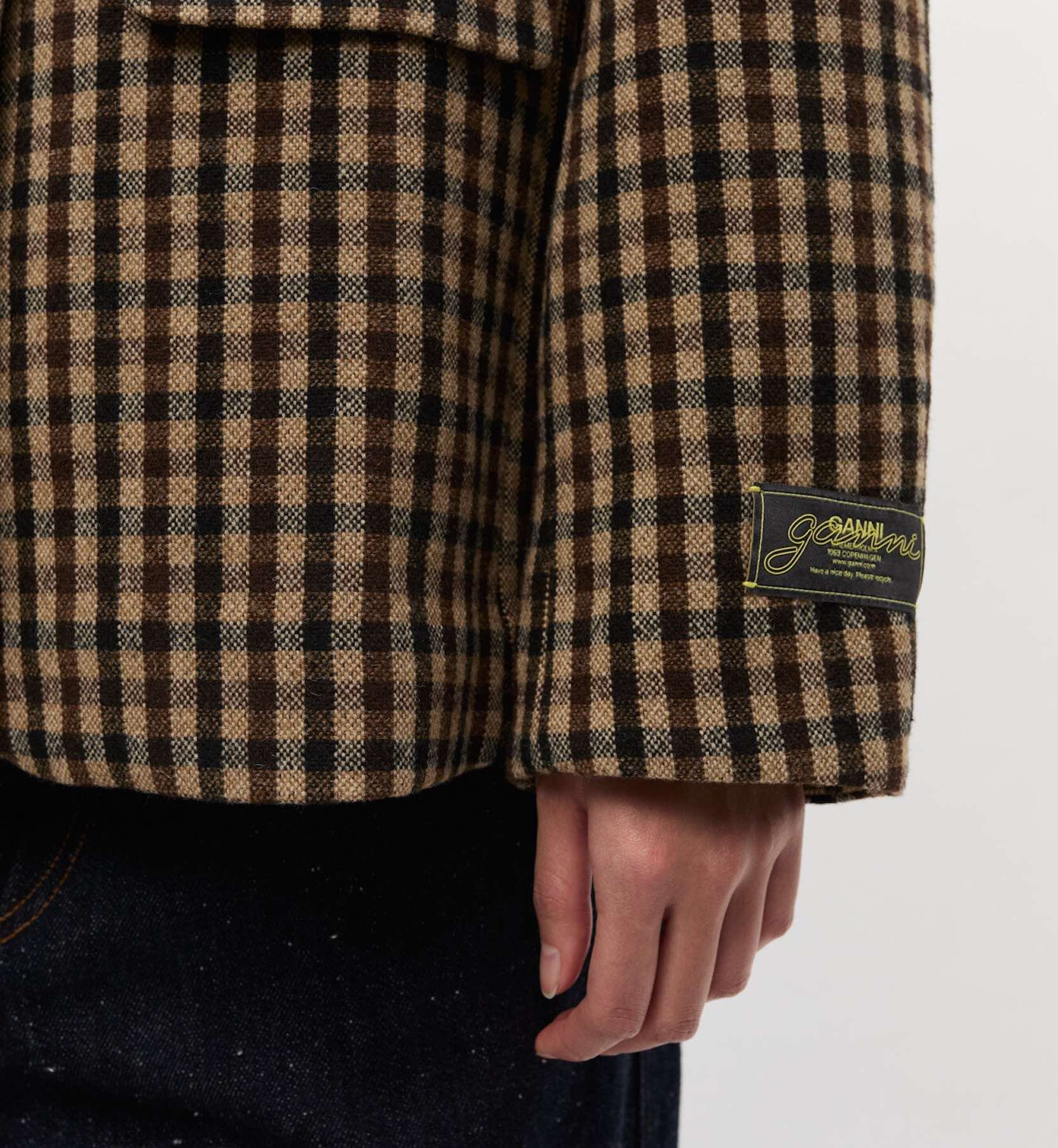 GANNI Ullblanding Over size Blazer