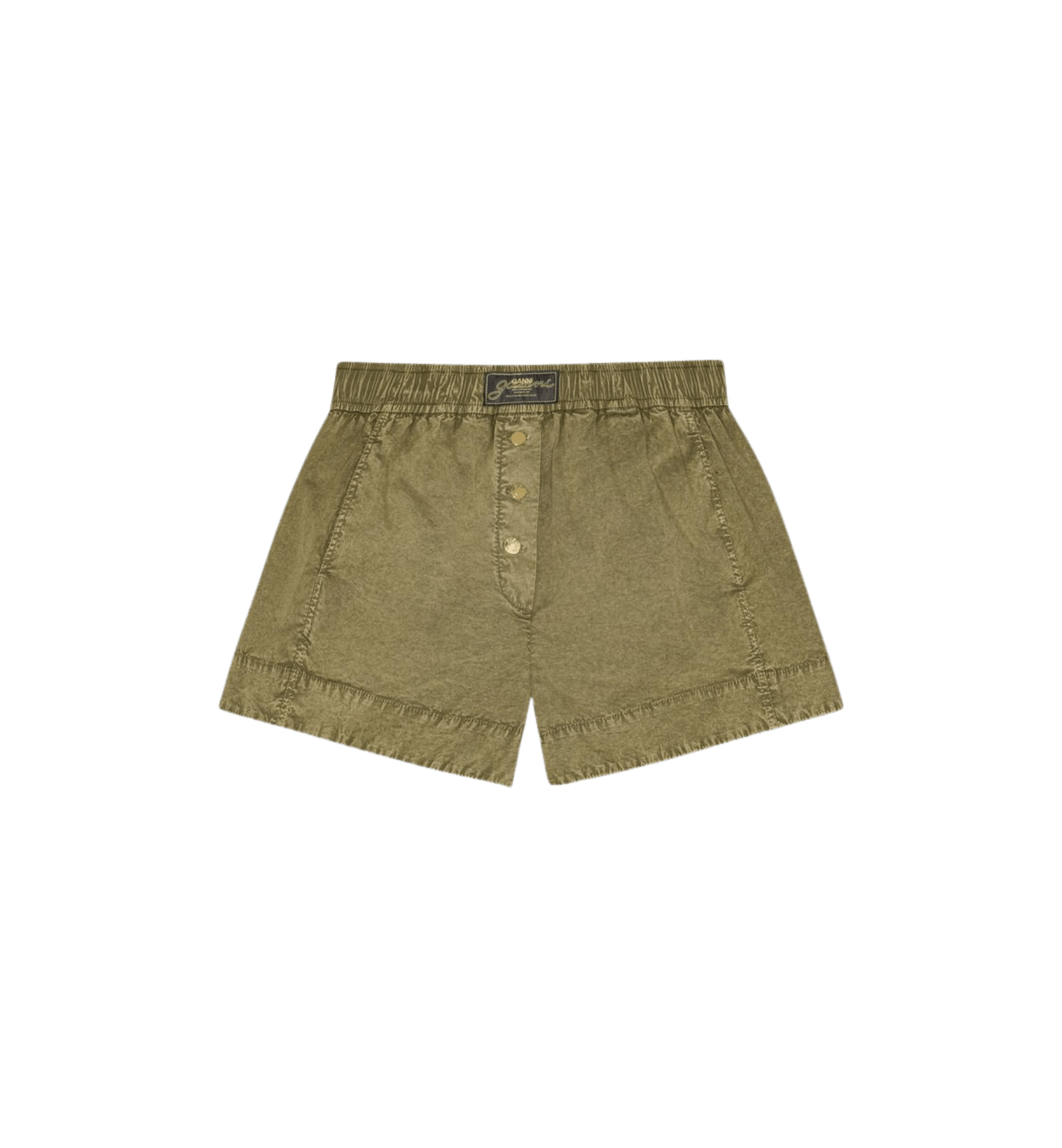 GANNI Vasket Elastisk Shorts