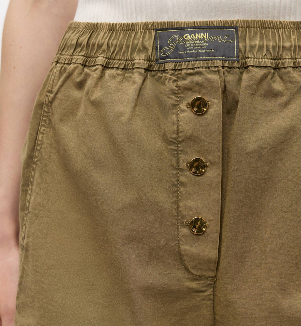 GANNI Vasket Elastisk Shorts